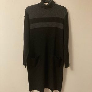 COPY - Jones of New York black and gray sweater dress, size M.